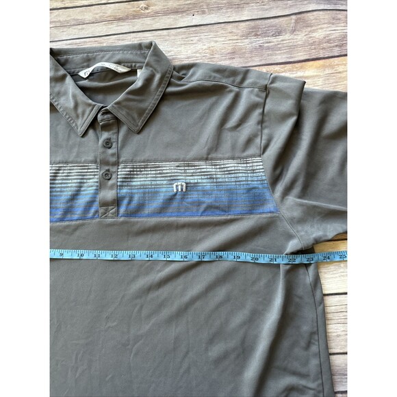 Travis Mathew Mens XL Gray Abstract Short Sleeve Golf Polo Shirt - Picture 4 of 8